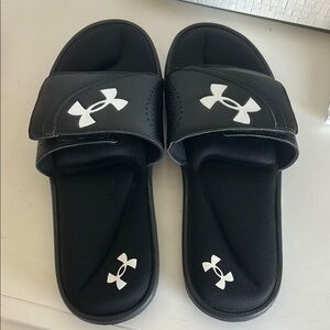 NEW Under Armour Black Slide Sandals